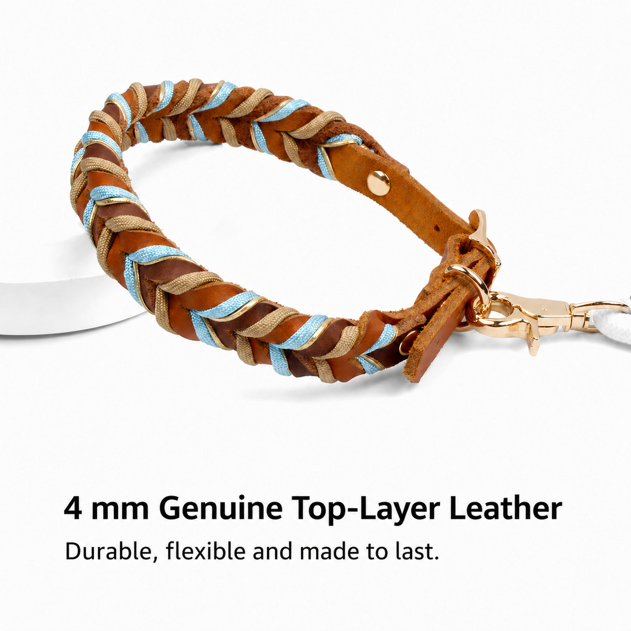 The Heritage Set — Hand-Braided Leather Collar & Lead