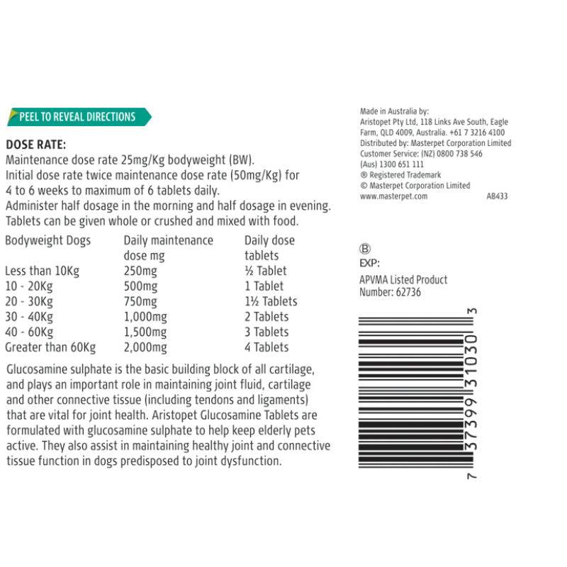 Aristopet – Glucosamine Tablets for Dogs
