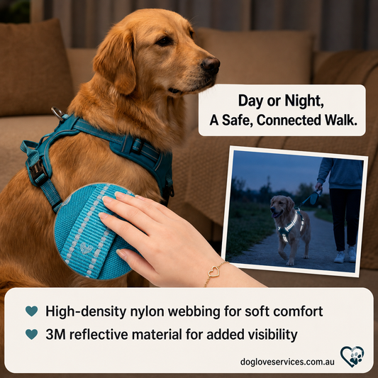 Dog Love Pro harness on a dog, comfort and safety for every walk
