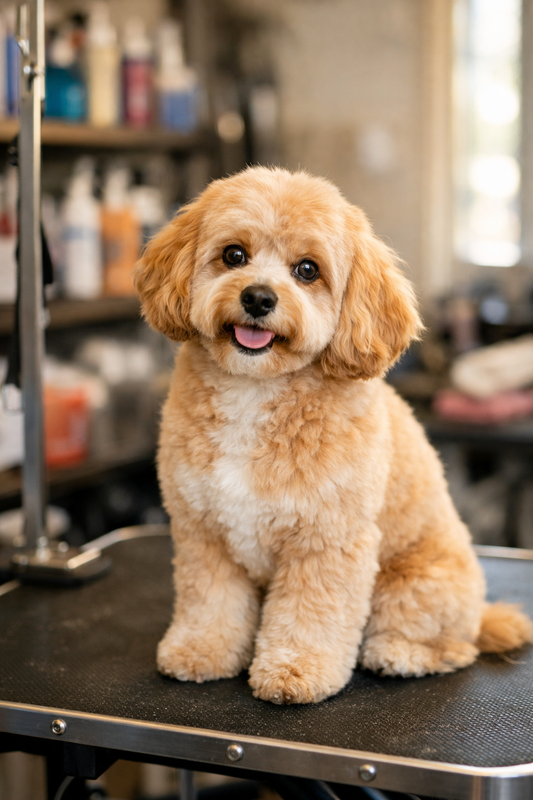 fluffy cavoodle at doglove 