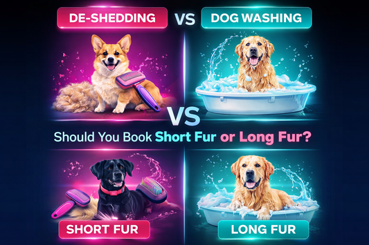 short fur vs long fur and washing vs de-shedding