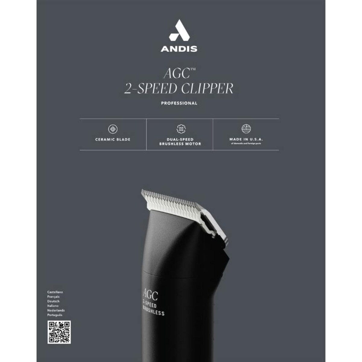 Andis – AGC – 2-Speed Clipper – Black