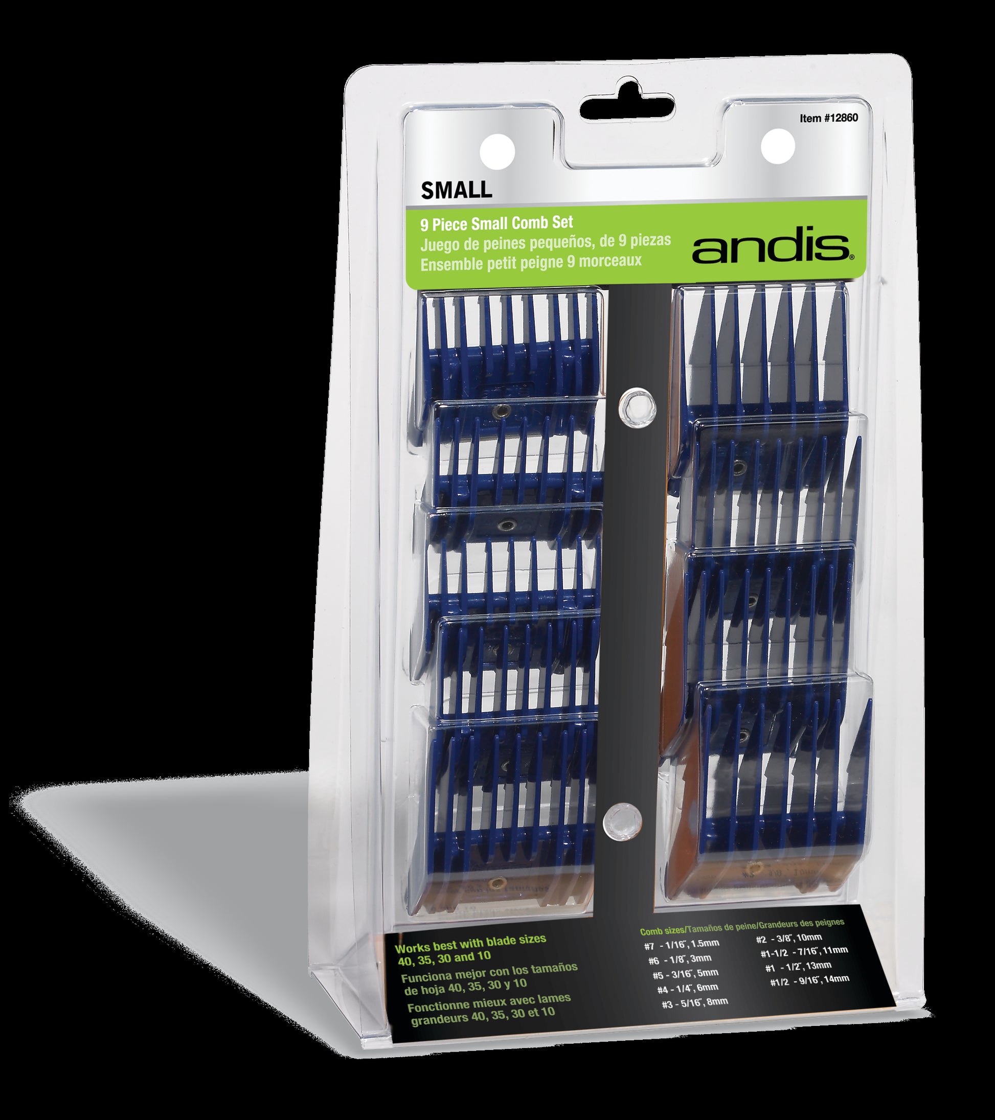 Andis – Clipper – Comb Small – 9 Piece Set