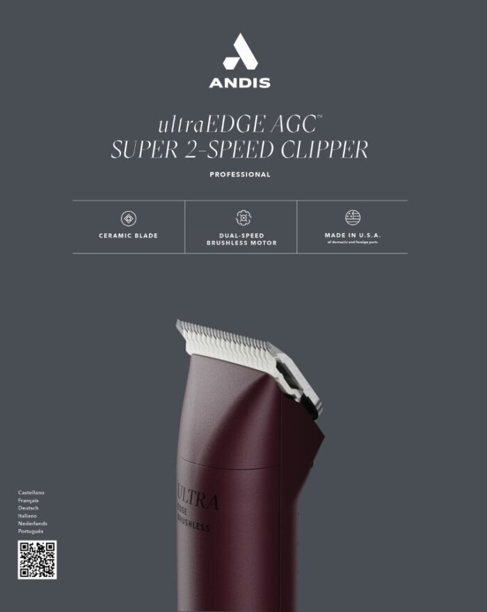 Andis – UltraEdge AGC – Super 2-Speed Clipper – Burgundy