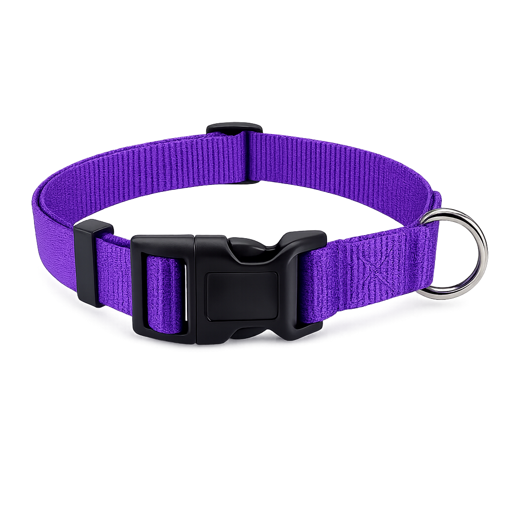 Lightweight Nylon Dog Collar, Soft Adjustable Everyday Collar in 7 Colours