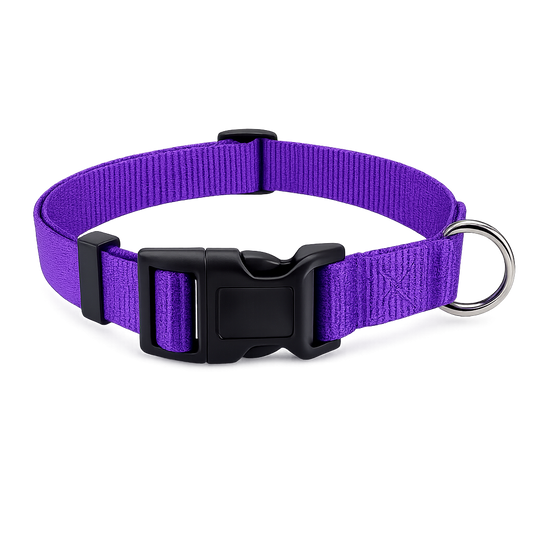 Lightweight Nylon Dog Collar, Soft Adjustable Everyday Collar in 7 Colours