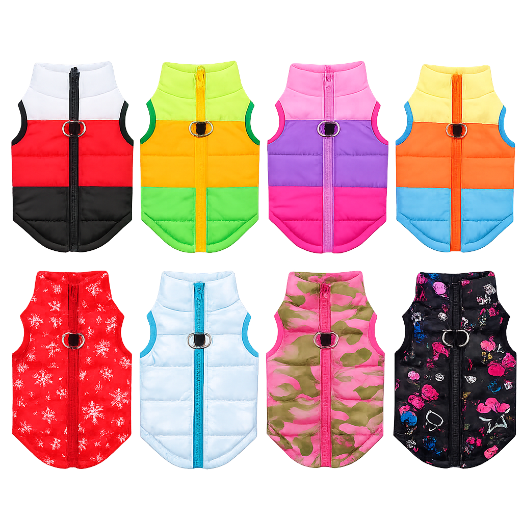 Padded Winter Vest for Small to Mid-Size Dogs