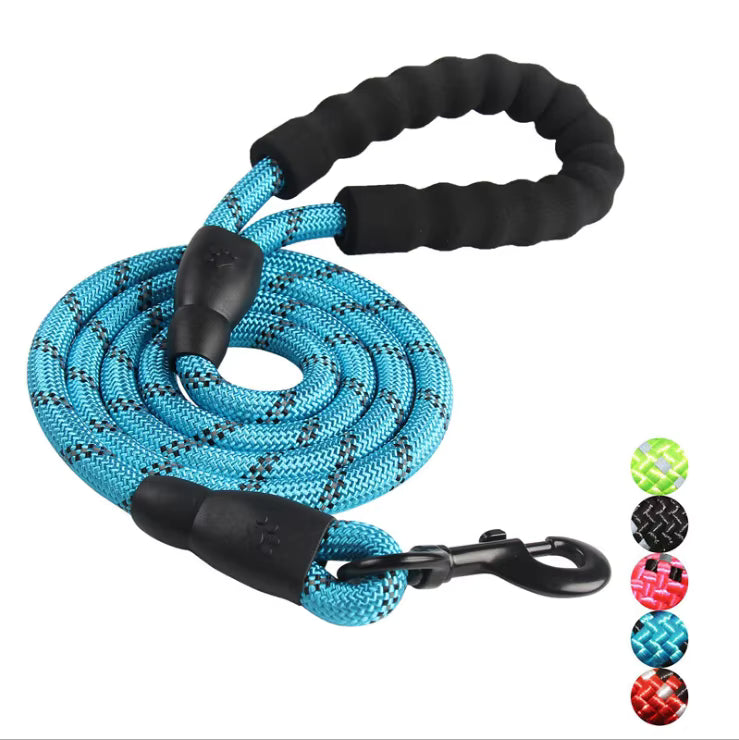 Mountain-Rope Dog Lead — Heavy-Duty 1.5m Lead with Reflective Threads