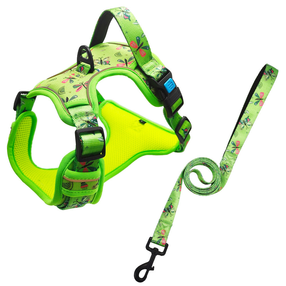 Reflective No-Pull Dog Harness & Matching Lead Set