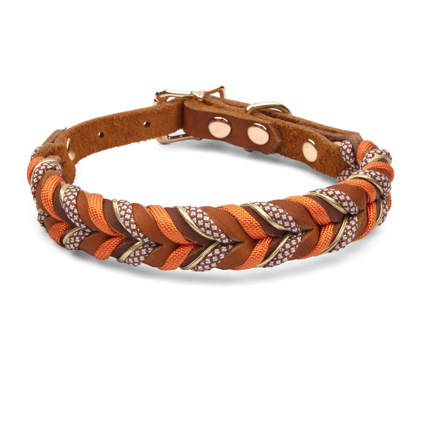 The Heritage Set — Hand-Braided Leather Collar & Lead