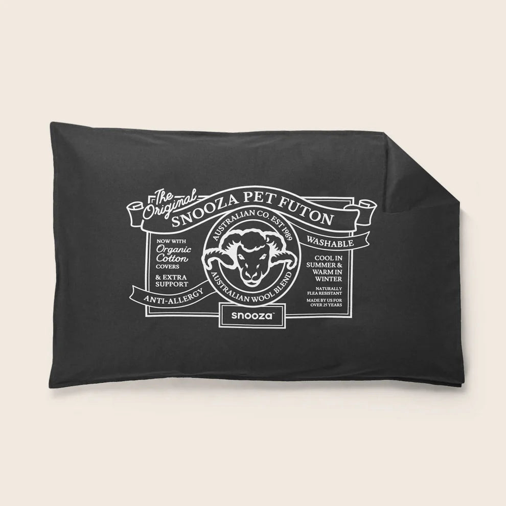 Snooza – Organic Futon Replacement Cover – Charcoal