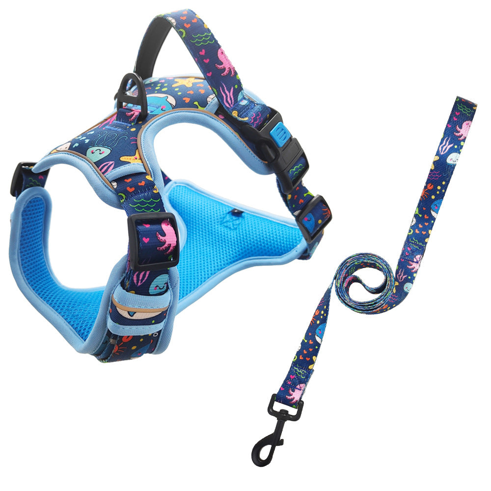 Reflective No-Pull Dog Harness & Matching Lead Set