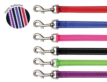 Beau Pets – Reflective Nylon – Lead – Purple