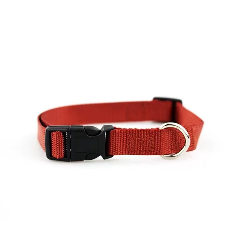 Lightweight Nylon Dog Collar, Soft Adjustable Everyday Collar in 7 Colours