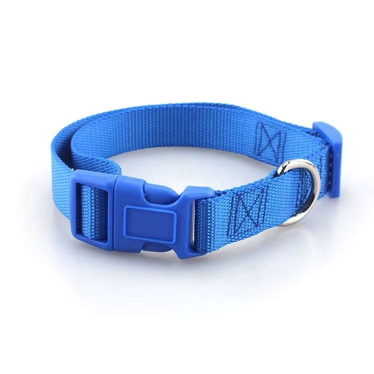 Lightweight Nylon Dog Collar, Soft Adjustable Everyday Collar in 7 Colours